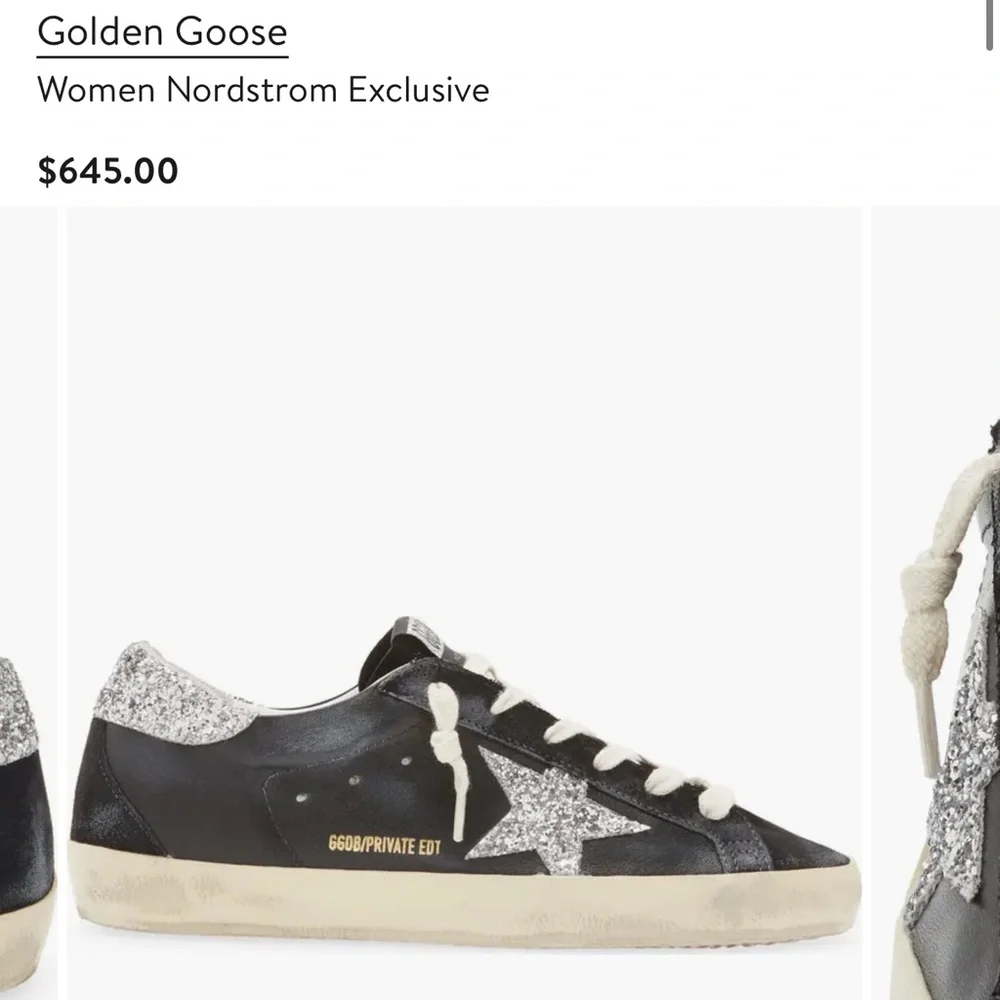 Golden Goose Black and Silver Sneakers - Picture 5 of 13